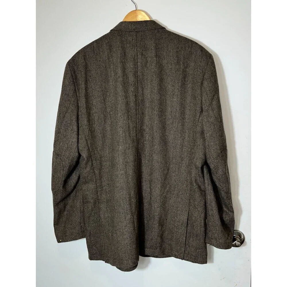 NWT Joseph Abboud Mens Heritage Blazer 3XLT Brown Herringbone Wool